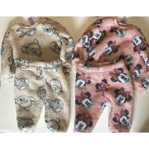 Bambi Minnie Disney Baby Two Piece Sweater & Pants‎ Size 6/9 Month Sleepwear